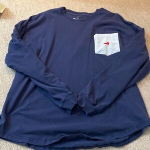 Navy blue embroidered southern marsh longsleeve